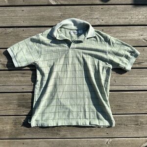 Pierre Cardin Green Checkered Polo‎ Shirt